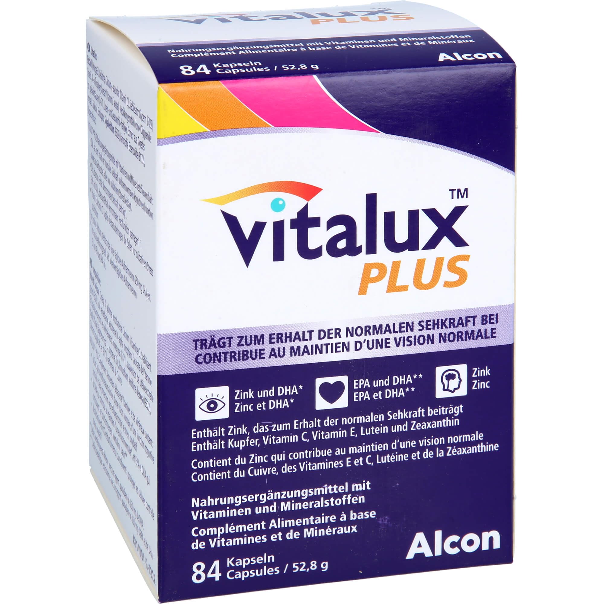 Vitalux Plus Lutein und Omega 3, 1er Pack (1 x 84 Stück)