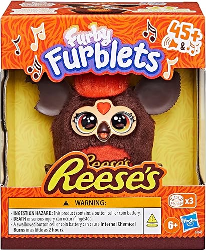 Miniatura 2 de FURBY Furblets REESE'S - Taza de mantequilla de maní pequeña de felpa electrónica de 3 pulgadas, juguetes de caramelo para niños de 6 años en