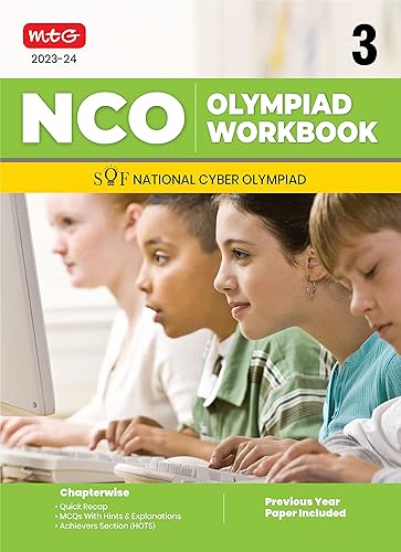 MTG National Cyber Olympiad (NCO) Workbook for Class 3 - Quick Recap, MCQs, Previous Years Solved Paper and Achievers Section - SOF NCO Olympiad Preparation Books For 2023-2024 Exam