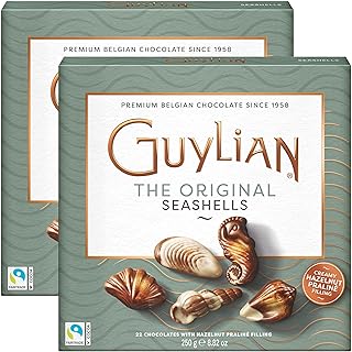 GuyLian Original Belgian Chocolate Seashells 8.82 oz Gift Box (Pack of 2...