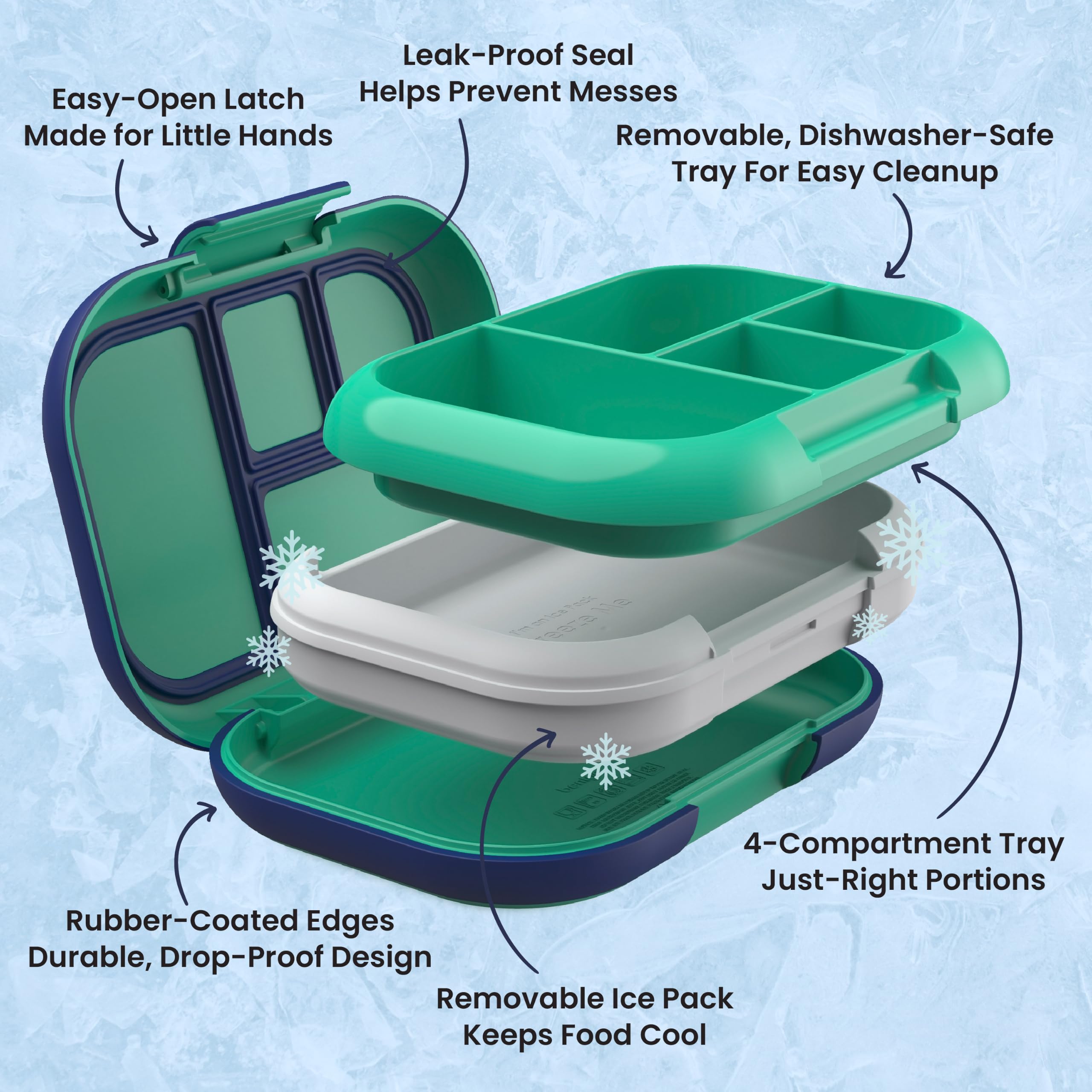Bentgo Chill Kids 4-Compartment Bento Box Leakproof Lunch Box Product Image 6