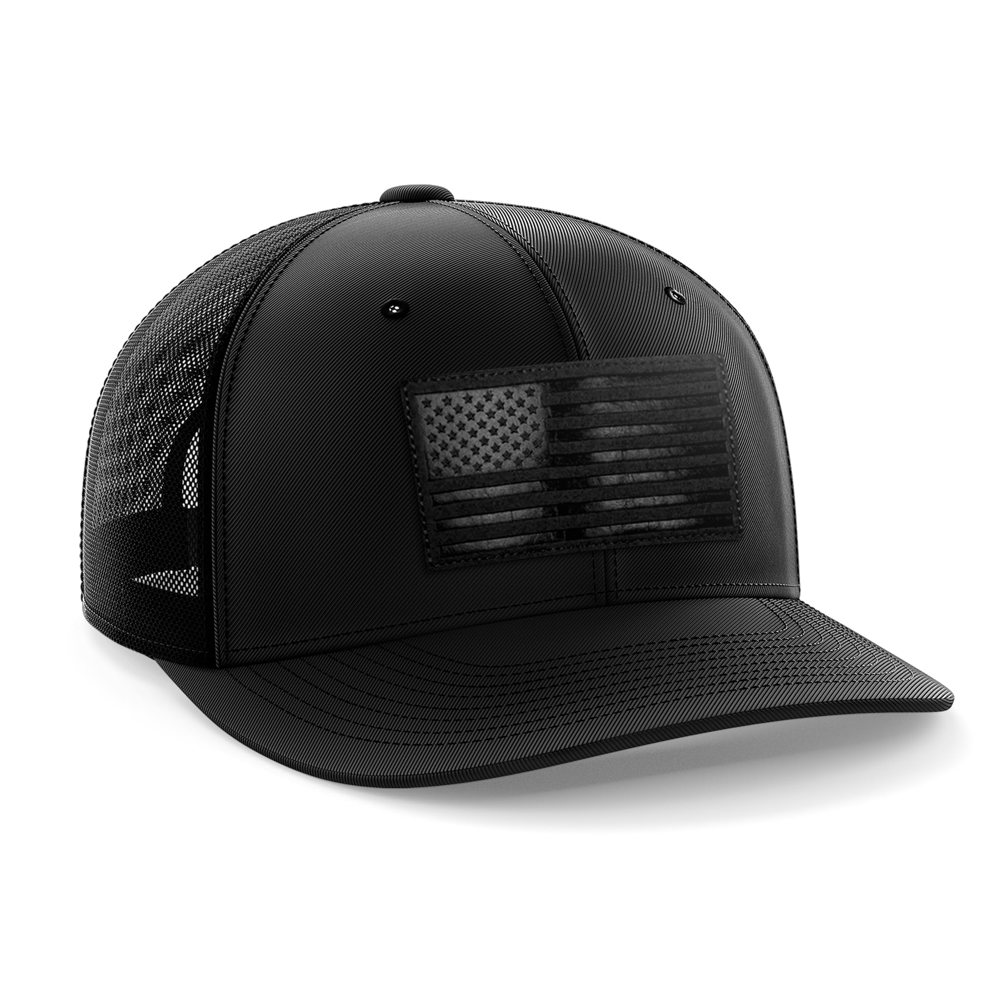 Tactical Pro Supply Leather Flag Patch Snapbacks Hat