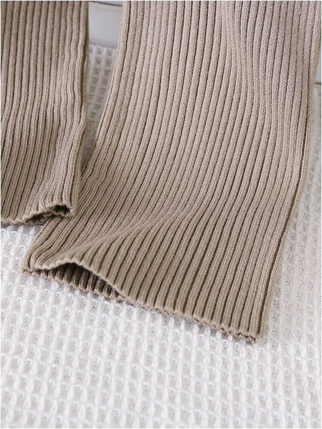 MakeMeChic Toddler Baby Girl's 2 Piece Fall Outfit Long Sleeve Button Down Knit Sweater Cardigan and Pants Set - Image 2