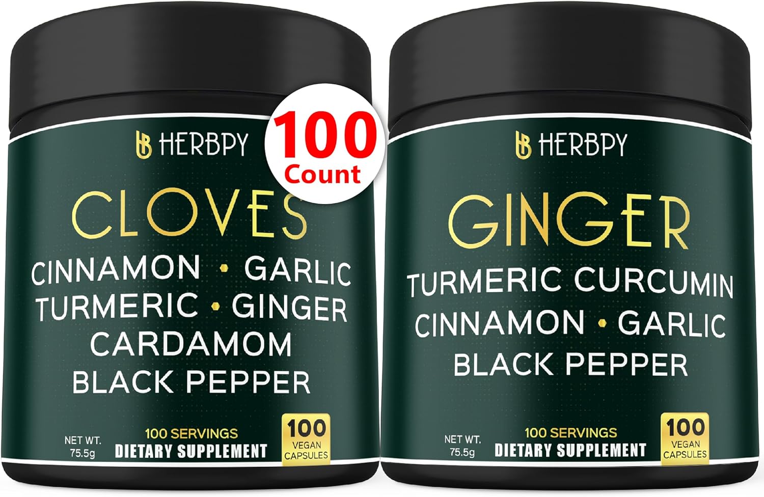Herbpy Bundle 7in1 Cloves Supplement & 5in1 Ginger Supplement