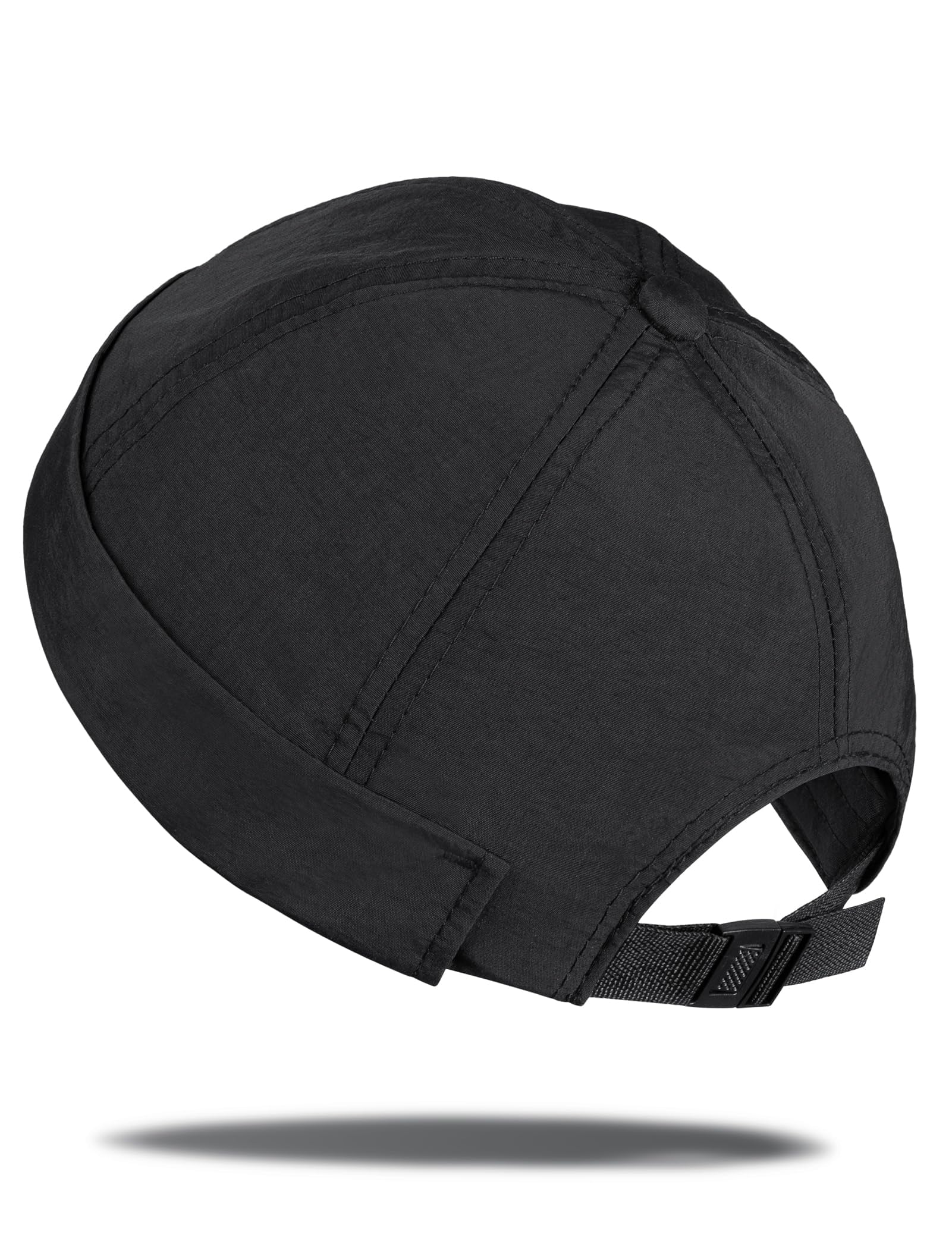 Becellen Gorra Docker Verano, Gorro Sin Visera Retro Unisex Beanie Docker Ligero Secado Rápido para Hombre Mujer, Negro
