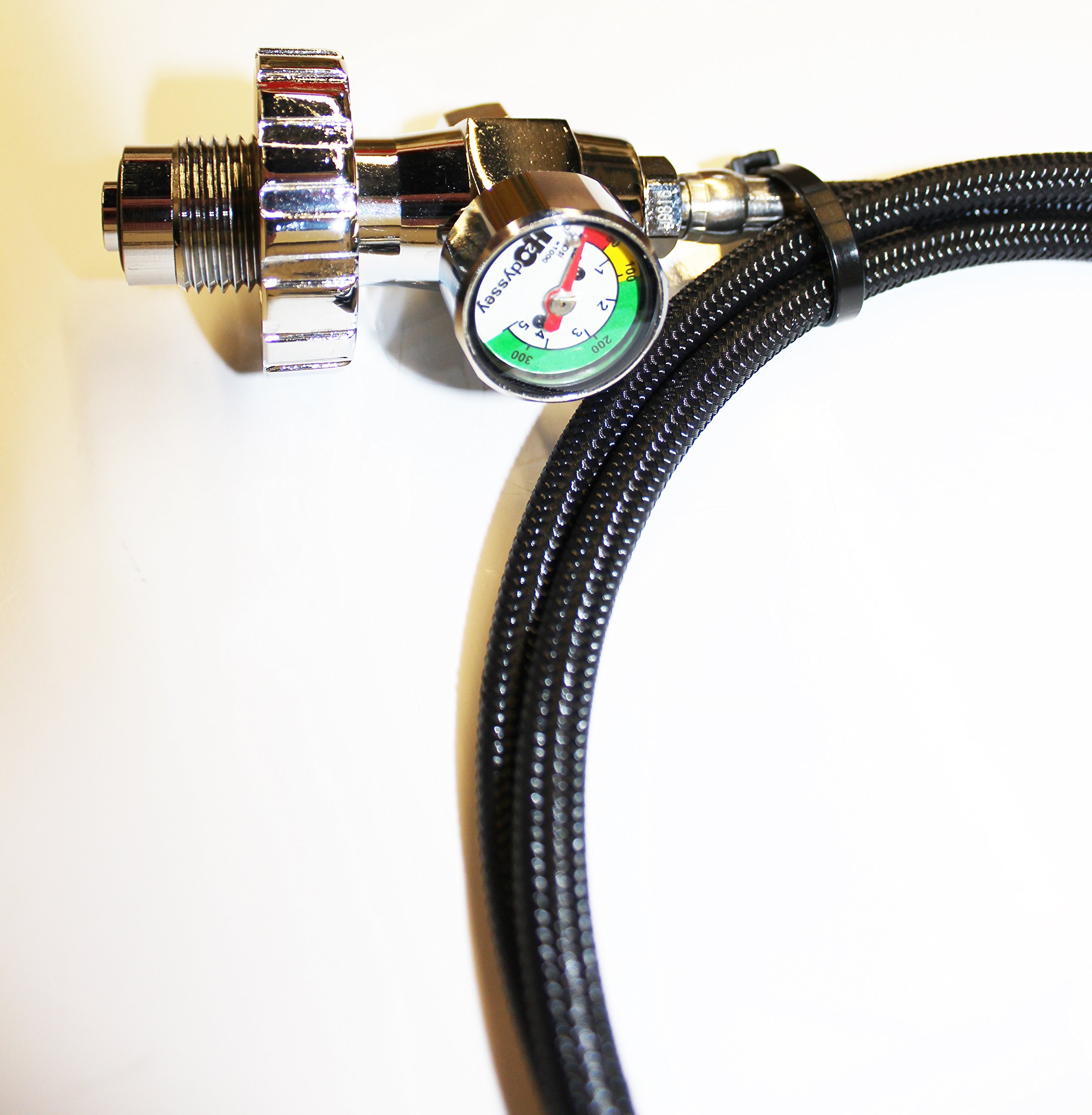 H2ODYSSEY Complete Scuba Transfill Hose Set Cylinder Equalizer DIN or Yoke (Adapter) with Deluxe