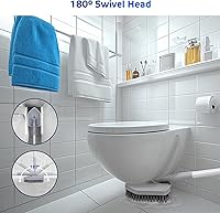 Vista 4 de DSV Standard Tile Tub Scrubber Brush Shower Scrubber with Long Handle, 3-in-1 Cleaning Brush with 3 Detachable No Scratch Brush Heads, 56’’ Scrub