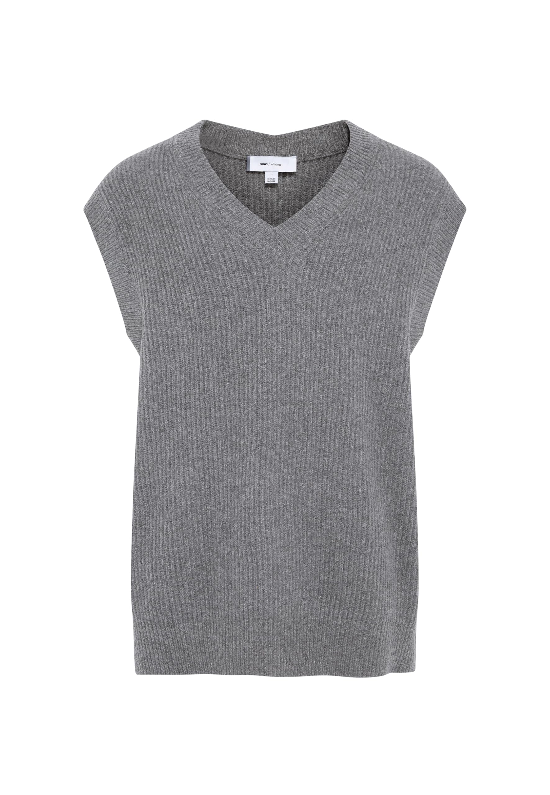 Mavi Men's Sleeveless Sweater Pullover, Grey Melange, S