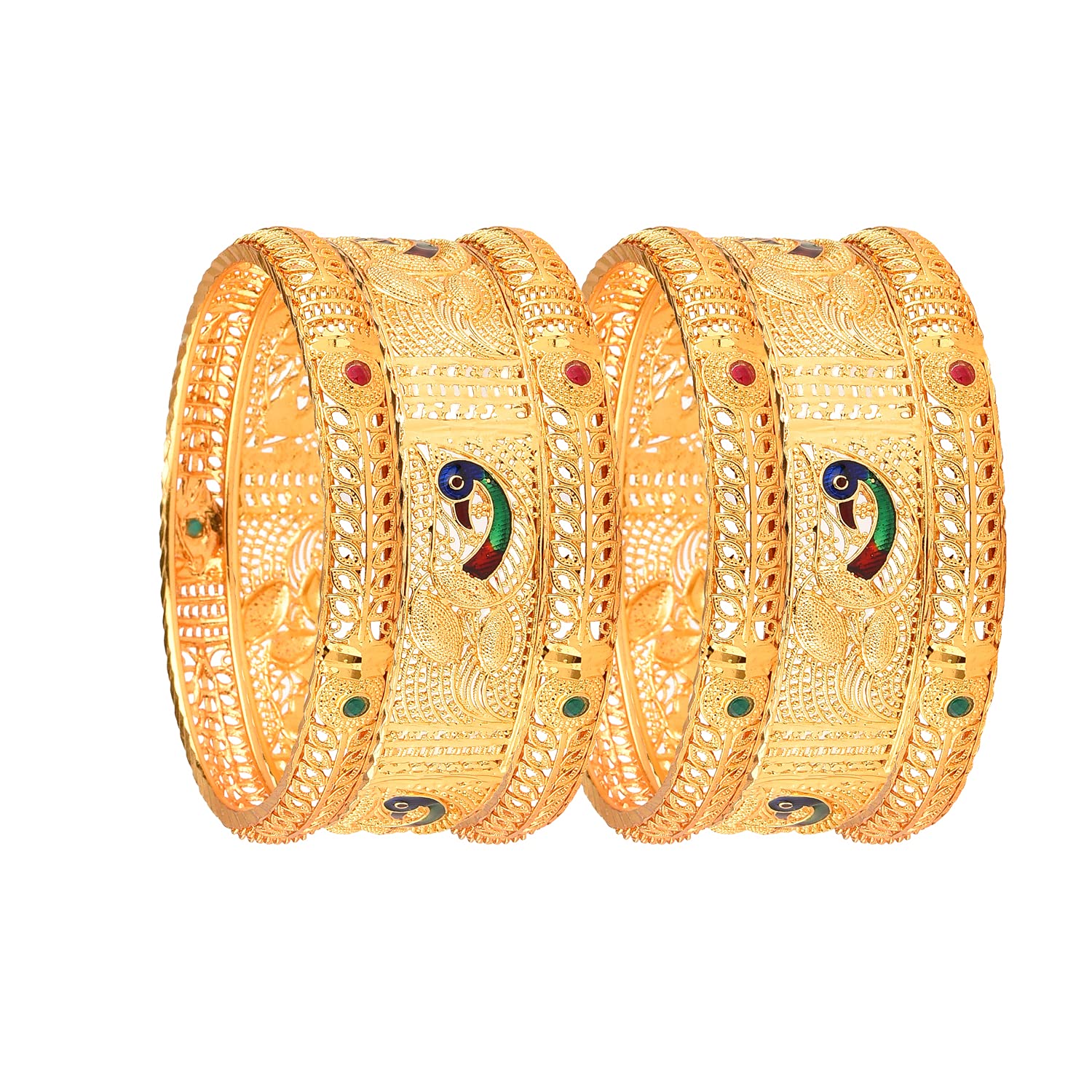 ZENEME Six Traditional Designer Original Hand Work Meena Multi Color Bangles Jewellery For Women and Girls (2.4) (B097S1LN36) Amazon Price History, Amazon Price Tracker