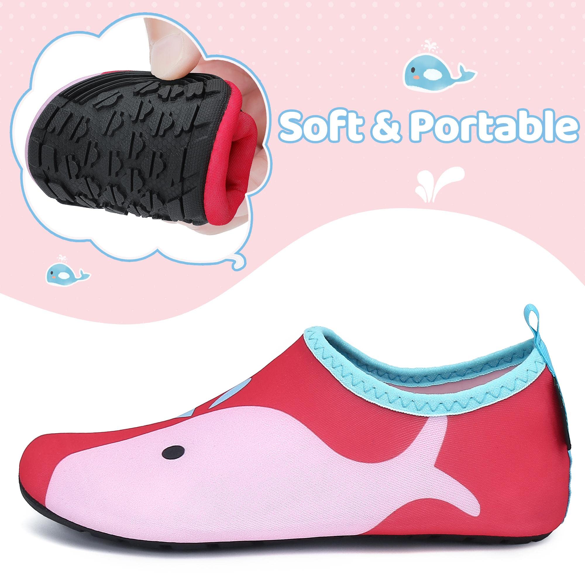 SAGUARO Bambini Ragazze Scarpe da Mare Spiaggia Scarpette da Acqua Scarpe da Immersione per Sportive Acquatici Nuotare Water Shoes