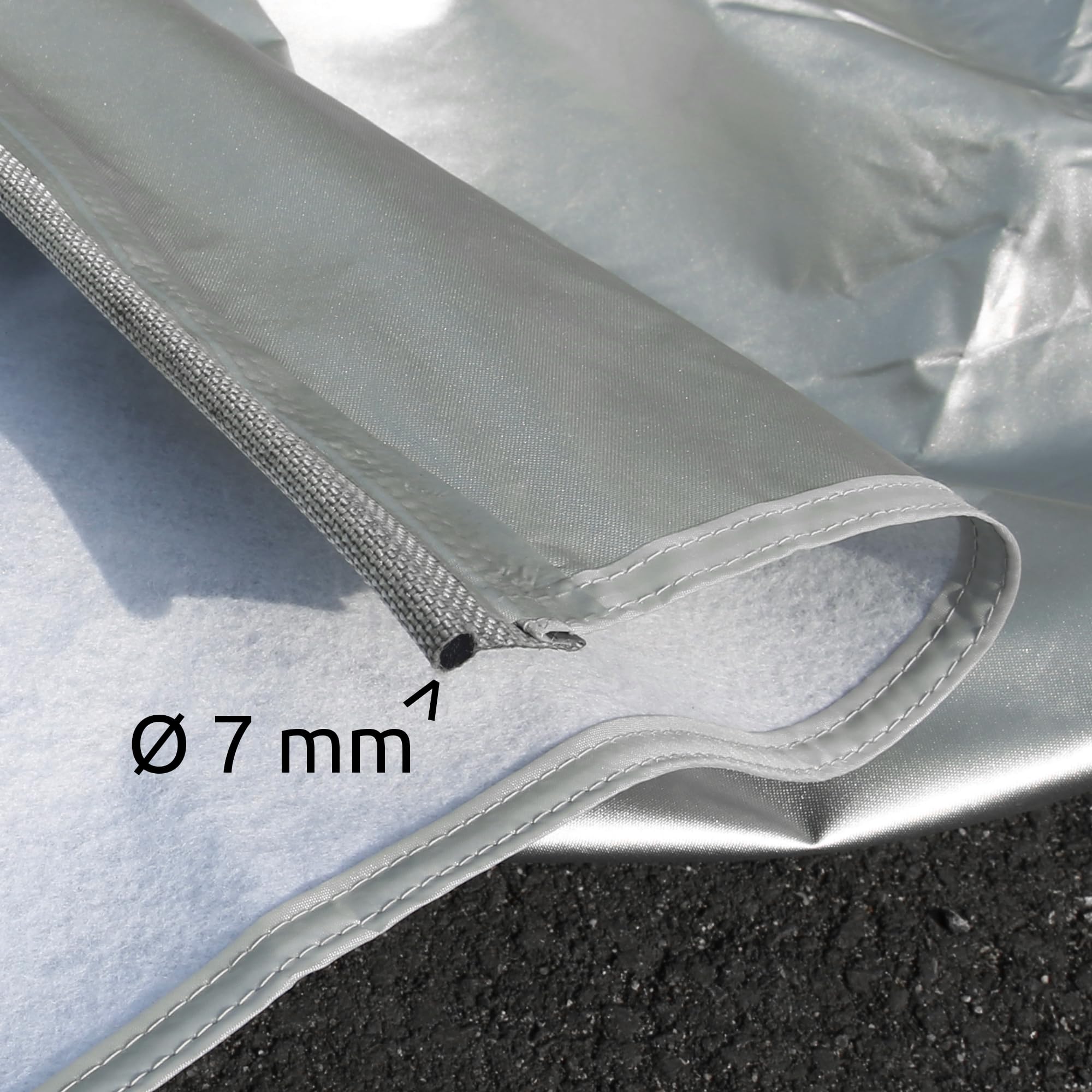 your GEAR Padua - Fenstermarkise für Wohnwagen | Größen: 140/160/180/200 x 70 cm | 7 mm Keder | UV 80+ Sonnenschutz, Camping-Markise (Grau, 200 X 70 cm)