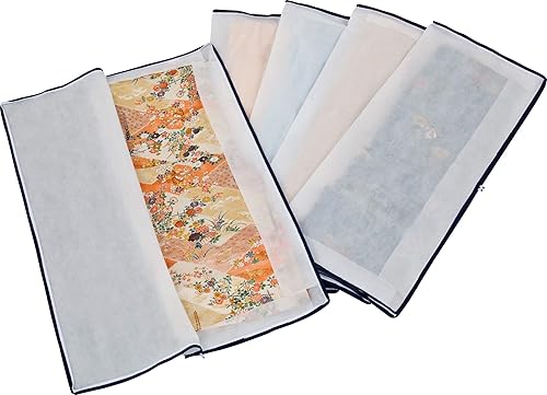 Miniatura 8 de Astro 001-17 - Bolsa de almacenamiento tipo kimono, blanco x gris, desodorizante de carbón activado, apertura de 3 vías, juego de 4, ventana
