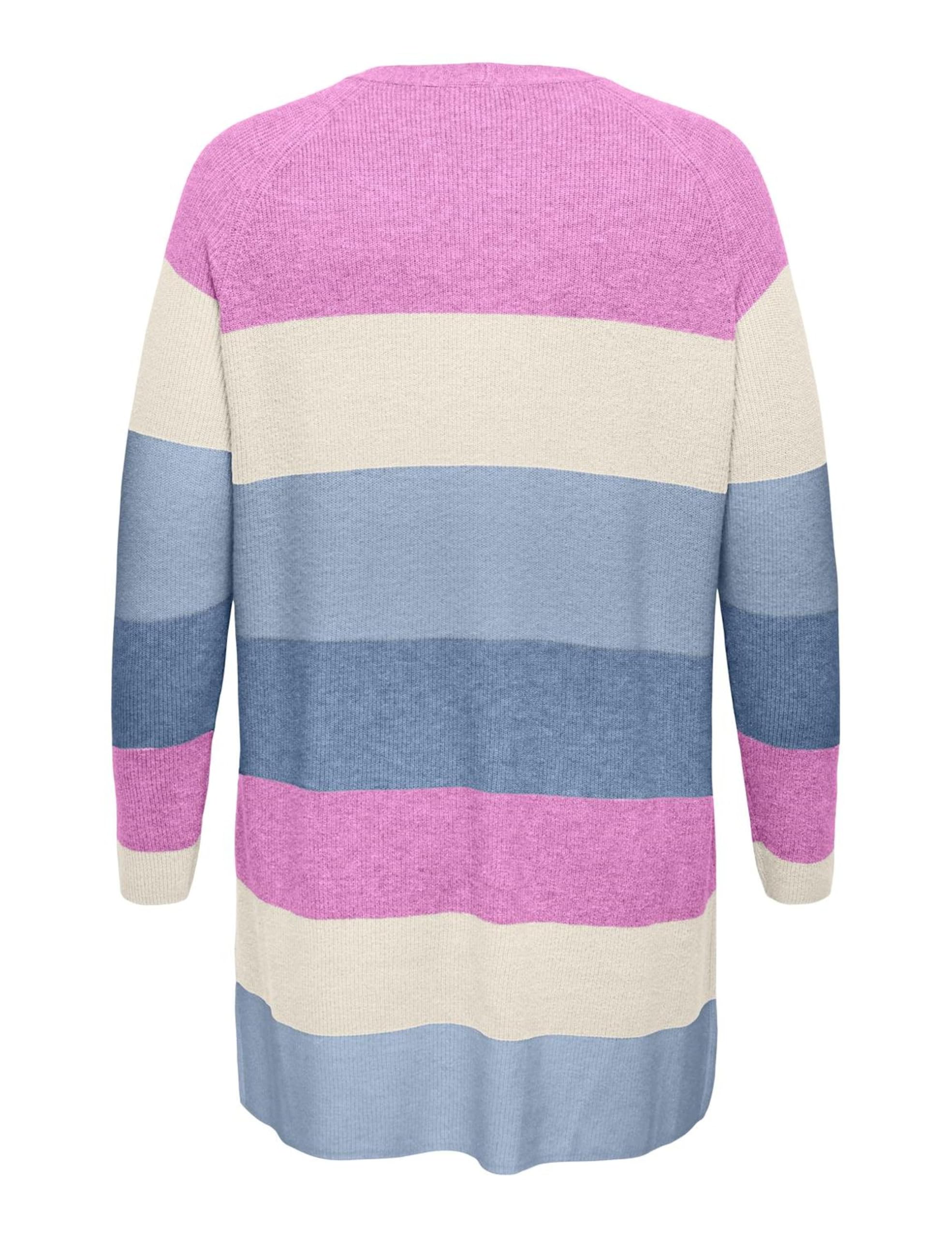 ONLY Carmakoma Damen Caratija L/S Stripe Cardigan KNT Caratija L/S Stripe Cardigan KNT (1er Pack)