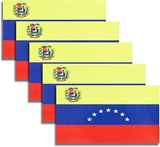 HSQ 5 Pcs Venezuela Flag Vinyl Decal , Tactical Venezuelans Flag Decal Sticker, Venezuelans Stickers for Vehicles Car Wind...