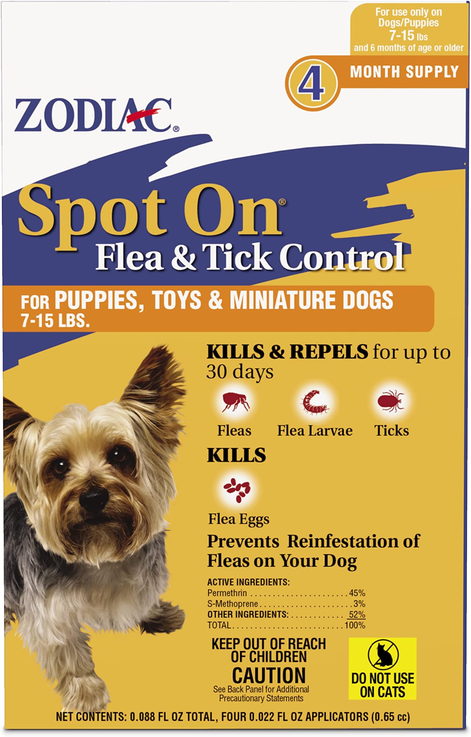 Zodiac Spot On Flea & Tick Control Puppies, Toys and