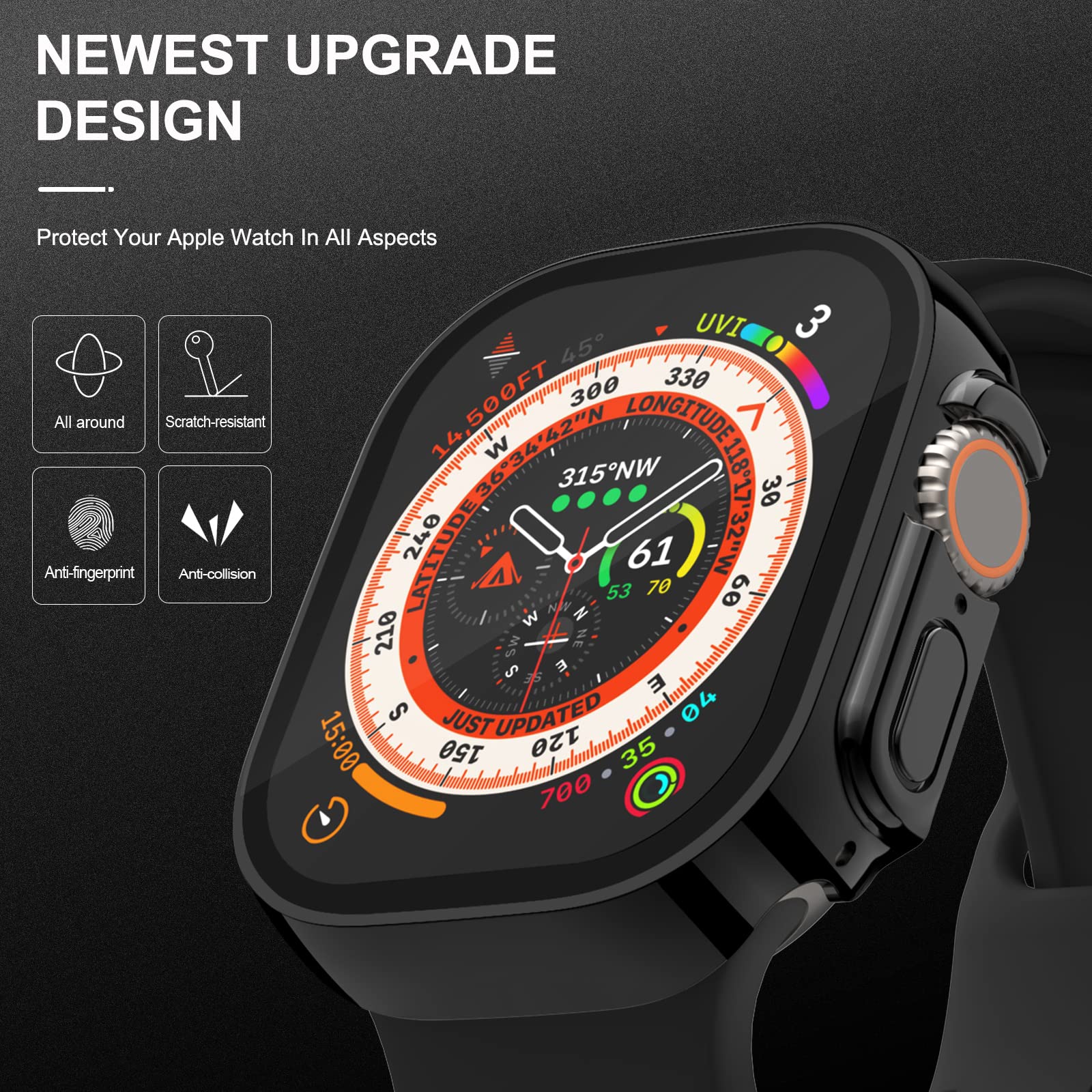Recoppa Pack of 2 Apple Watch Ultra Protective Cases, 49 mm - Image 3