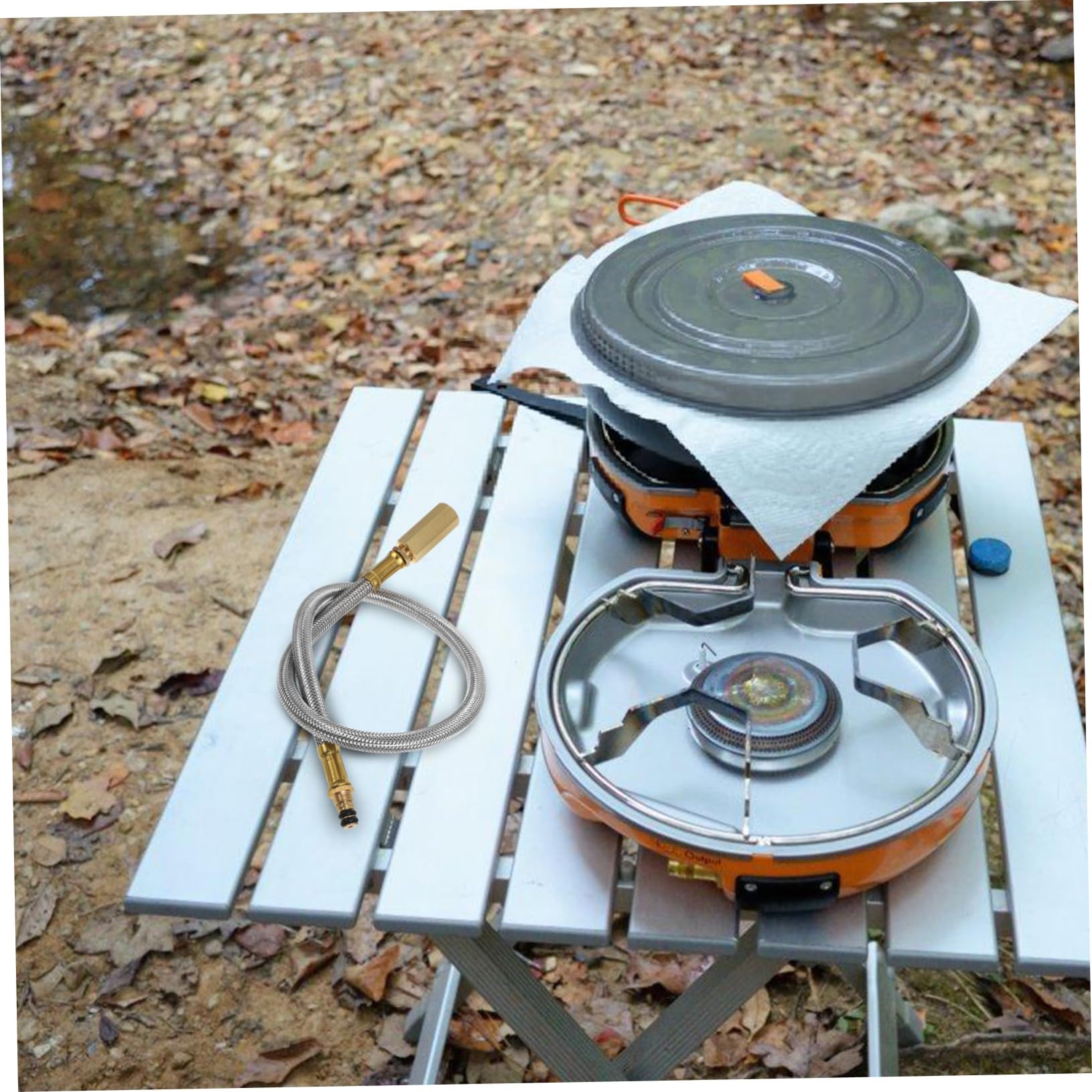 Tubo di Prolunga in Acciaio Inossidabile per Bruciatore Gas da Campeggio Design Multifunzionale per Fornello e Barbecue per Escursionismo e Barbecue All'aperto