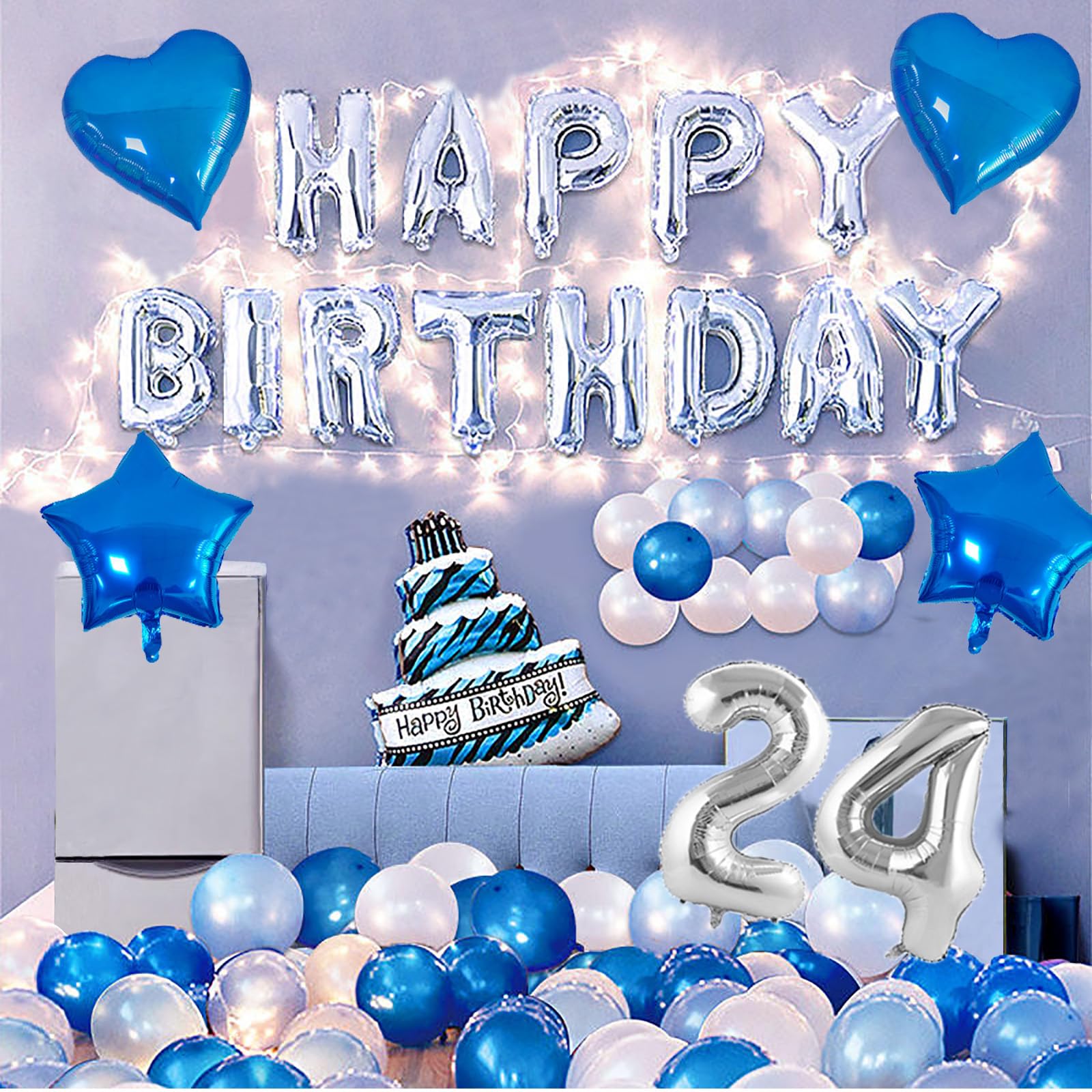 Amazon | 24歳 誕生日 バルーン 風船 バースデー 飾り付け