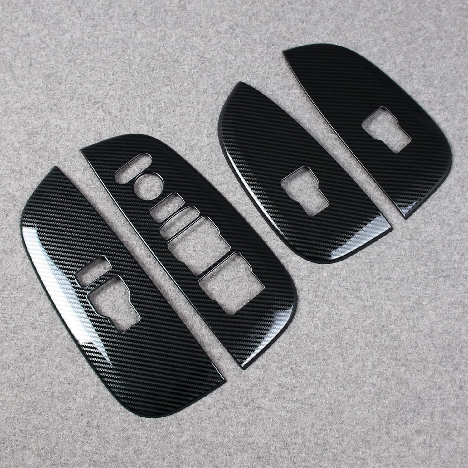 Beautost Fit for Honda HR-V HRV 2023 2024 2025 2026 Car Interior Window Switch Console Panel Cover Trim (Carbon Fiber Black)