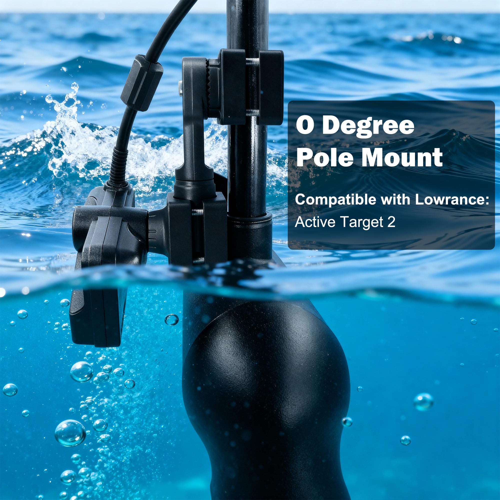 0 Degree Pole Mount Compatible with Lowrance Active Target2, Replaces 000-15770-001 - 3