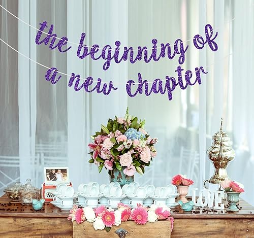 Miniatura 4 de Cartel de The Beginning of a New Chapter, decoraciones de fiesta de despedida, pancarta de graduación 2024, decoración de fiesta de jubilación para