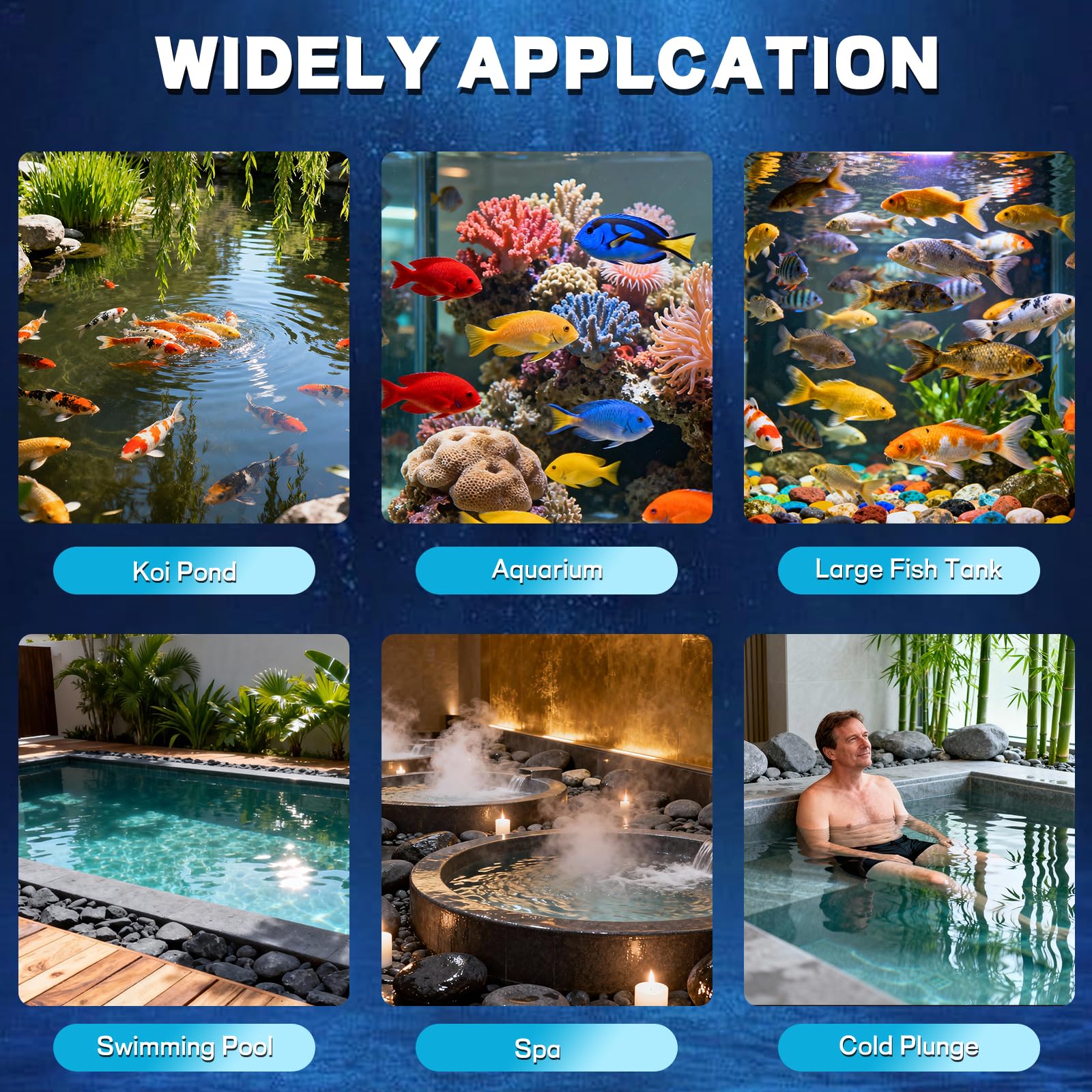 Luce UV dello stagno 30W per 200-2000 galloni, chiarificatore dell'acqua UV dell'acquario | Per stagni Koi, spa e acquari, piscine