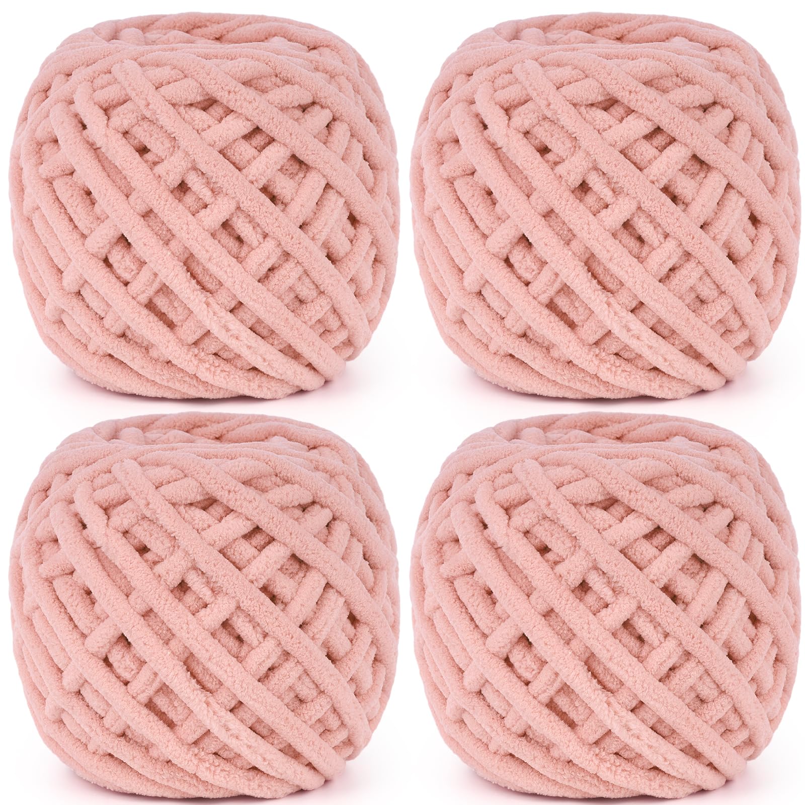 Aeelike Chunky Yarn 400g, Deep Pink Chunky Wool for Hand Knitting & Crochet