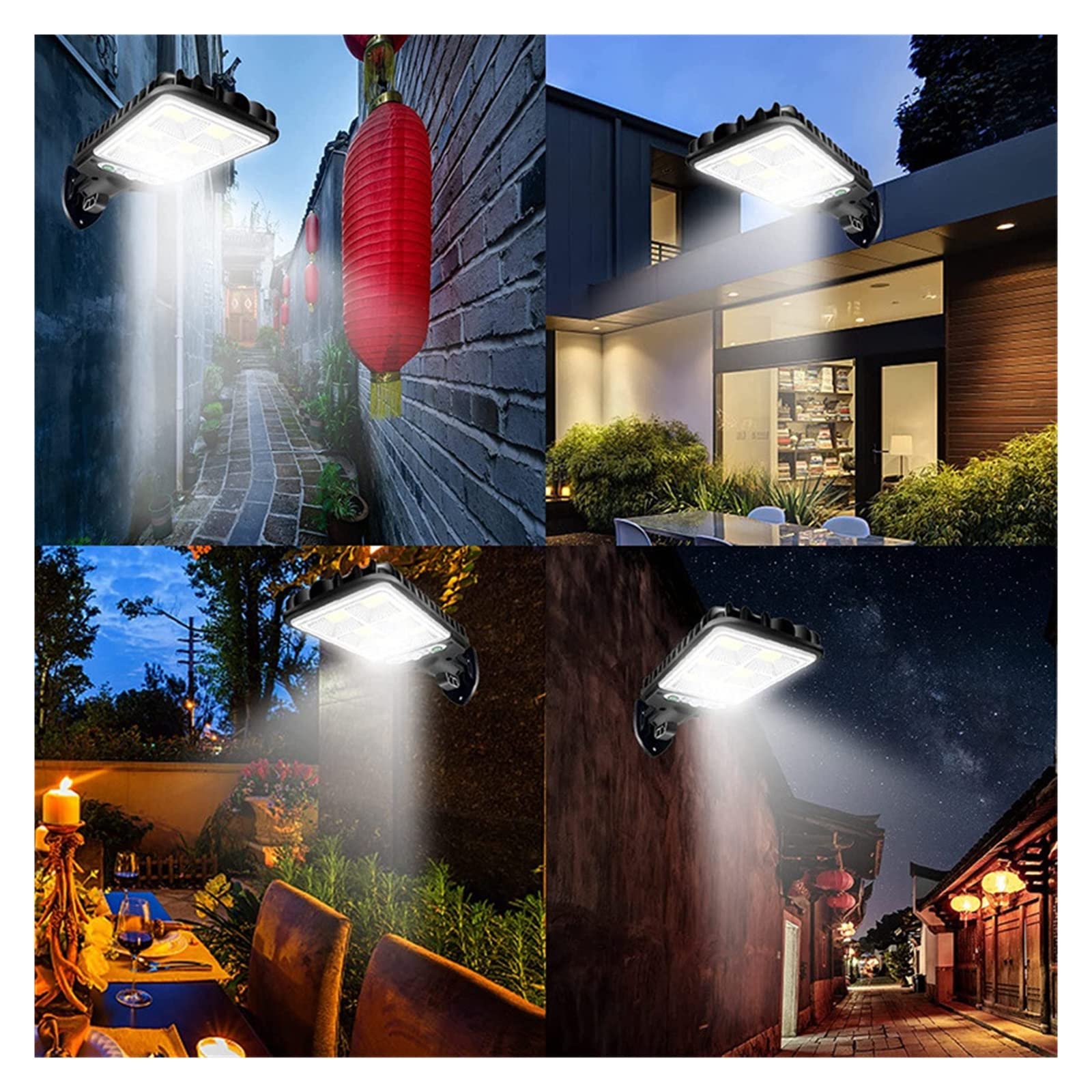 Zewnętrzna lampa solarna, 1~8 paczka słoneczne lampy uliczne zewnętrzna 108COB LED lampa słoneczna z 3 trybami oświetlenia czujnik ruchu bezpieczeństwo do ogrodu Patio ścieżka Yard(60SMD-616-2,3pcs)
