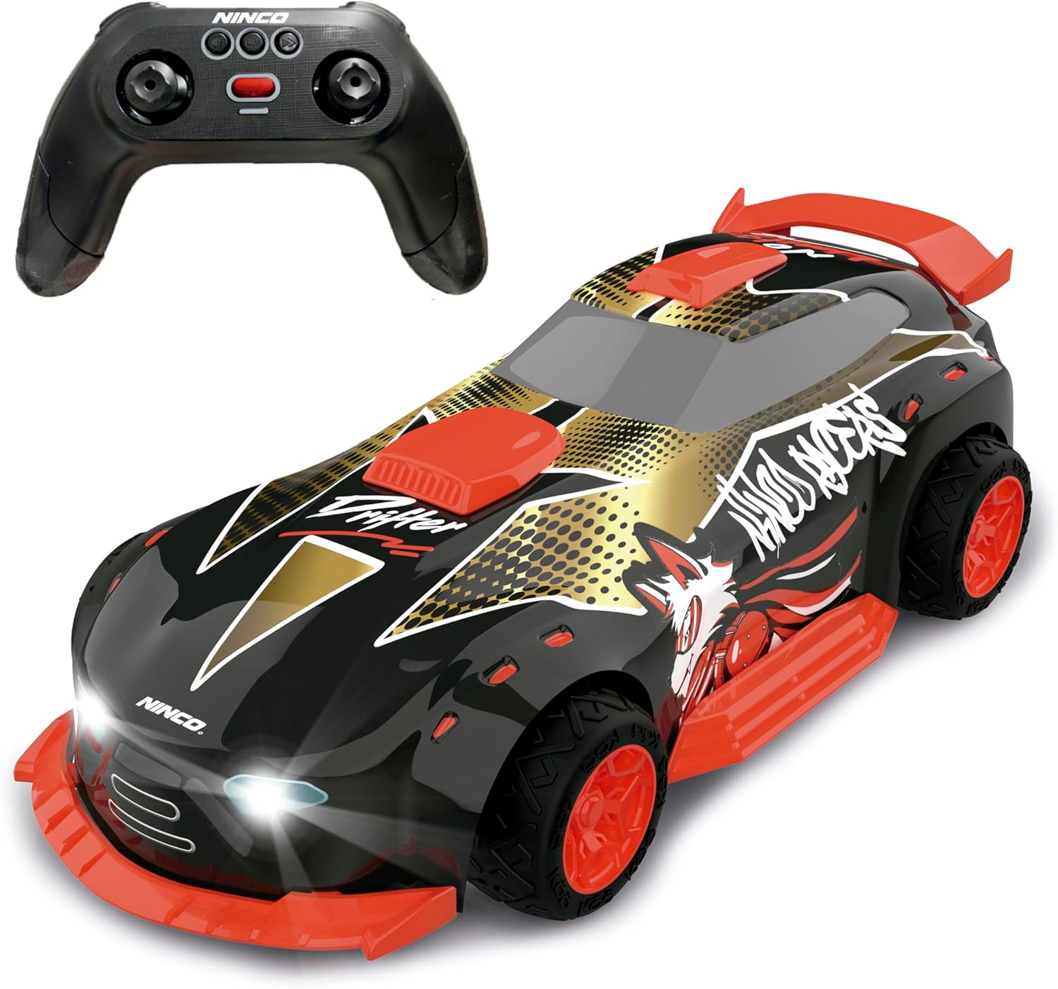 Ninco - Remote Controlled Car Drifter with Rechargeable Battery and Lights Programmable: Record Movements and Play Alone. Ages 6+ (NH93199)