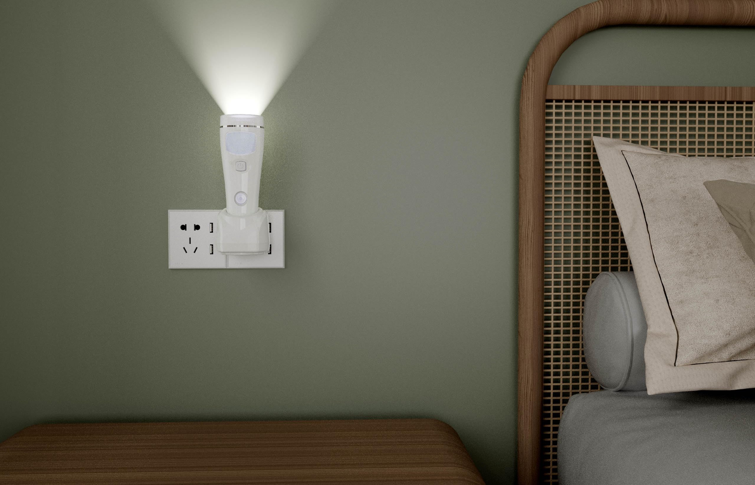 B.K.Licht Stekkerlamp BK_GD1133 LED nachtlampje set van 2