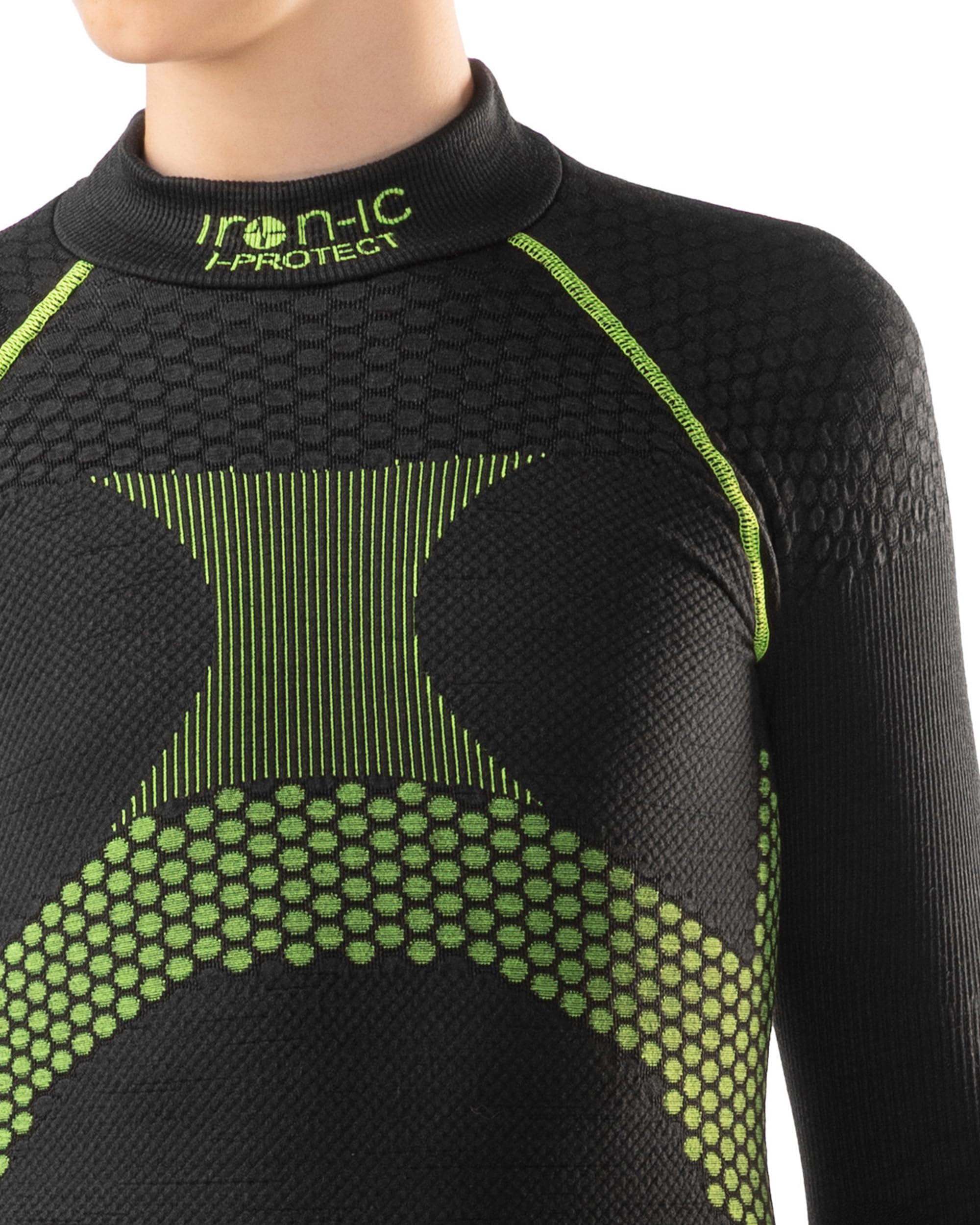 Iron-Ic - T-Shirt Junior Maniche Lunghe I-Protect Seamless Cut Resistant per Sport Outdoor in Climi Freddi con Fitting Slim Compression - Art. 201984