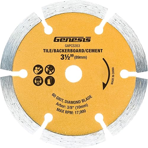 Miniatura 10 de Genesis GPCS535CK Kit de sierra circular compacta de inmersión con empuñadura de control de 5.8 amperios y 3 12 pulgadas con láser, base de inglete,