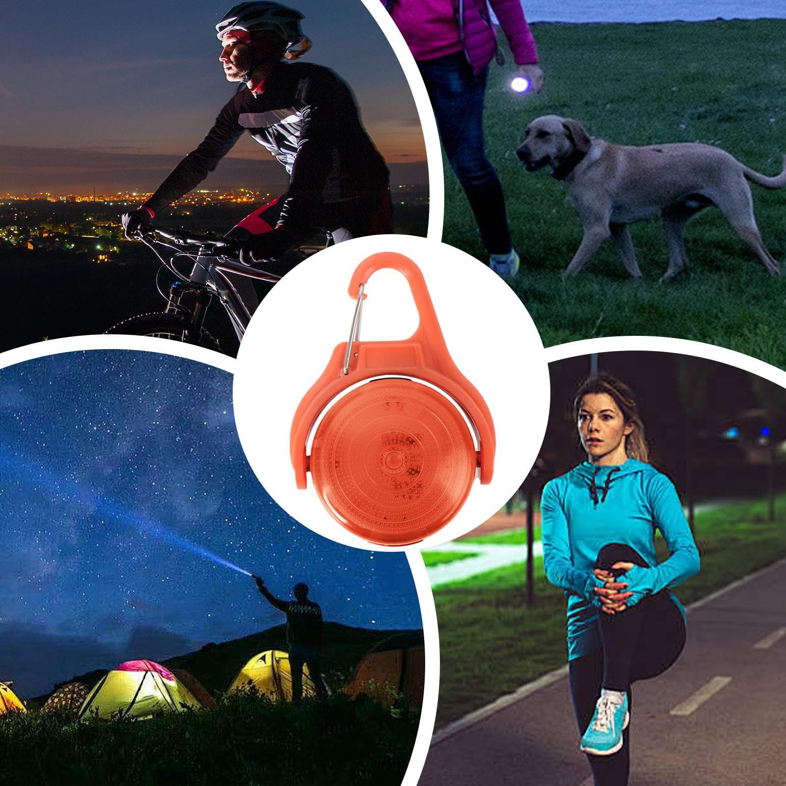 Lampada da passeggio per cani ricaricabile,luci per collare per cani | Luce per collare per animali ricaricabile tramite USB - Torcia per cani multiuso per alpinismo, guida notturna, corsa notturna e