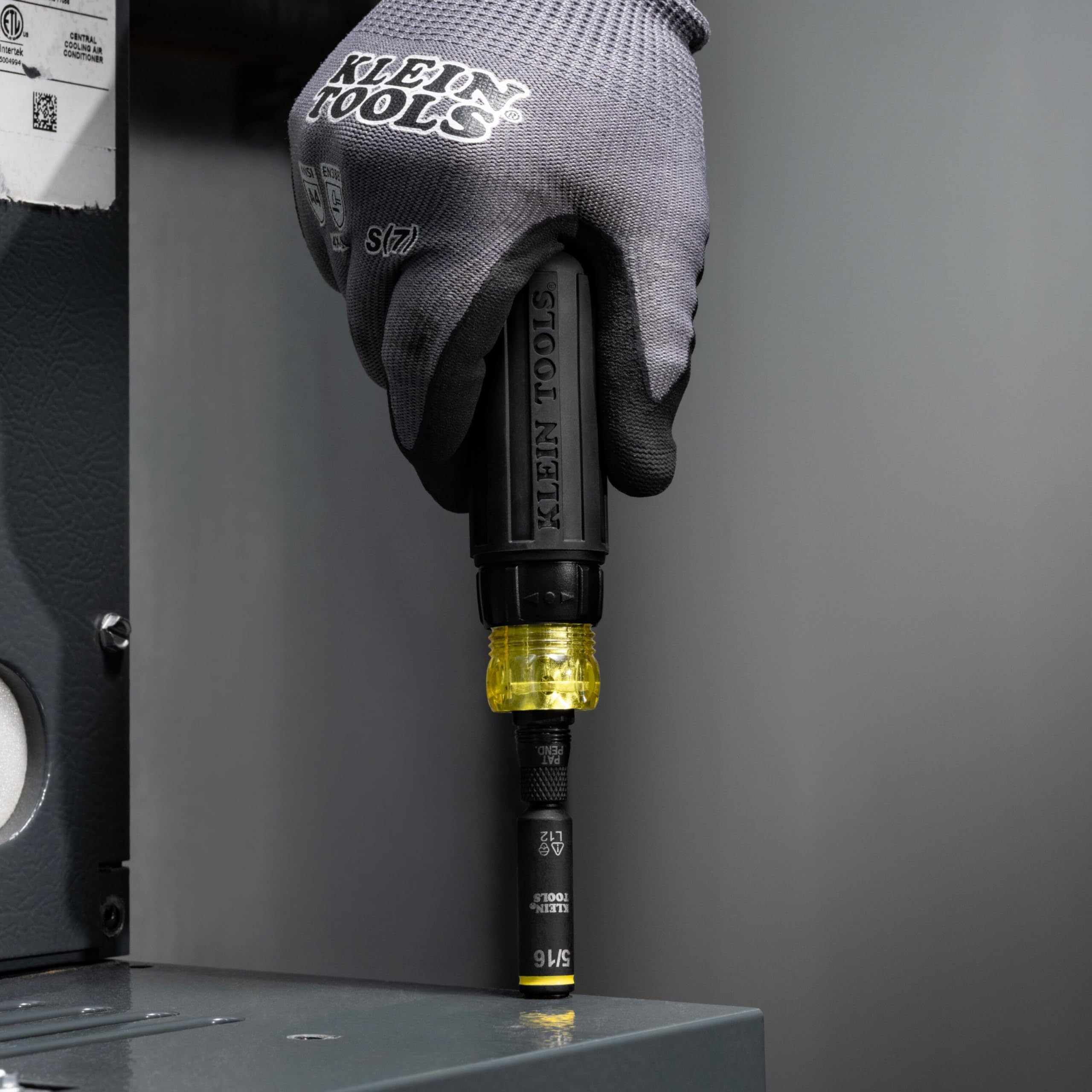 Klein Tools 32500HDRT KNECT - Cacciavite a cricchetto, cacciavite multi-bit/avvitatore a percussione, 11 in 1 con punte Phillips, scanalate, quadrate e Torx