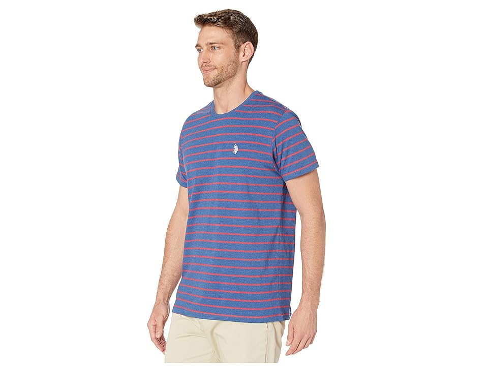 

U.S. POLO ASSN. Thin Stripe Crew Neck Tee (Summer Navy Heather) Men's Clothing