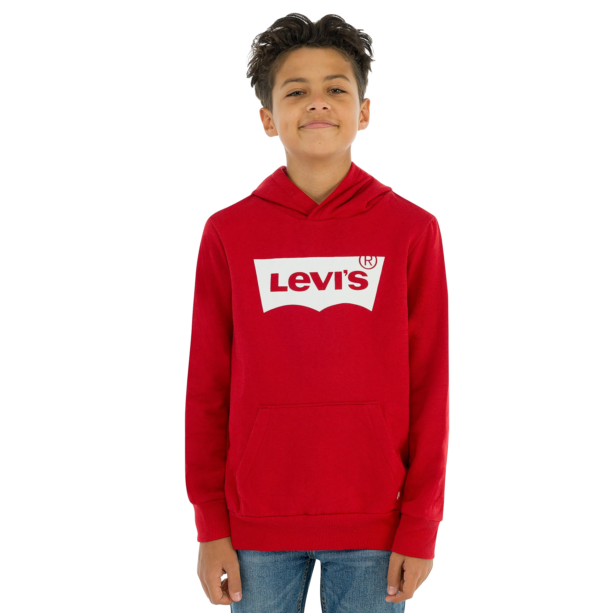 Levi's Lvb Batwing Screenprint Hoodie, Felpa con Cappuccio Bambini e ragazzi, Rosso (Levis Red/ White), 12 anni