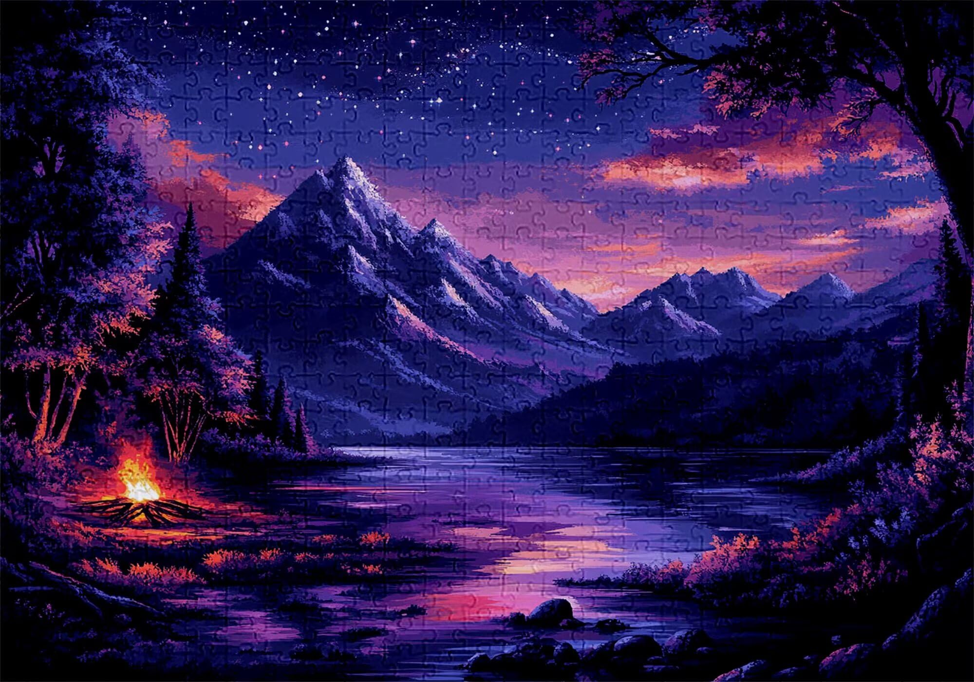Puzzle 4000 elementów leśnych puzzle dla dorosłych krajobraz 141x87cm Unikalne rzemiosło klasyczne 3D drewniana układanka do rodzinnych gier biznesowych, układanka zrób to sam do dekoracji ścian domu
