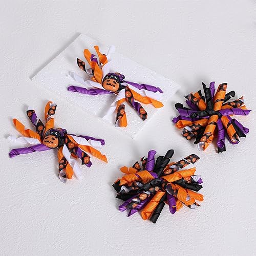 Miniatura 9 de Pinzas para el pelo de Halloween Korker para niñas, araña, fantasma, calabaza, corker rizado, cinta de corker para animar, aligátor, pasadores