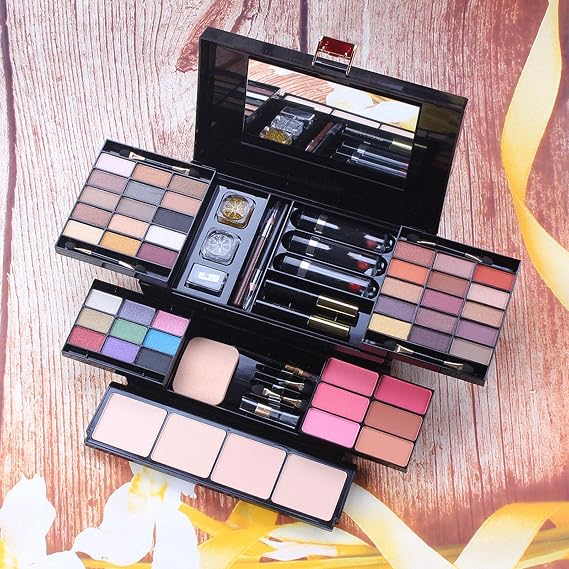 Makeup Kit, Makeup Set, Full Beauty Cosmetics Set for Women, Natural Effects, Soft and Comfortable, Highly Pigmented, Long Lasting, 39 Colors Eye Shadow, Lip Gloss, Contour Powder, Blush, Mascara