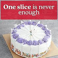 Vista 4 de David's Cookies Pastel de Cumpleaños Carnival de Algodón de Azúcar de 10" - Postre Fresco de Panadería en Capas para Entrega - Precortado