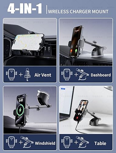 Miniatura 9 de Soporte de teléfono para coche, regulable, para teléfonos inteligentes, Negro