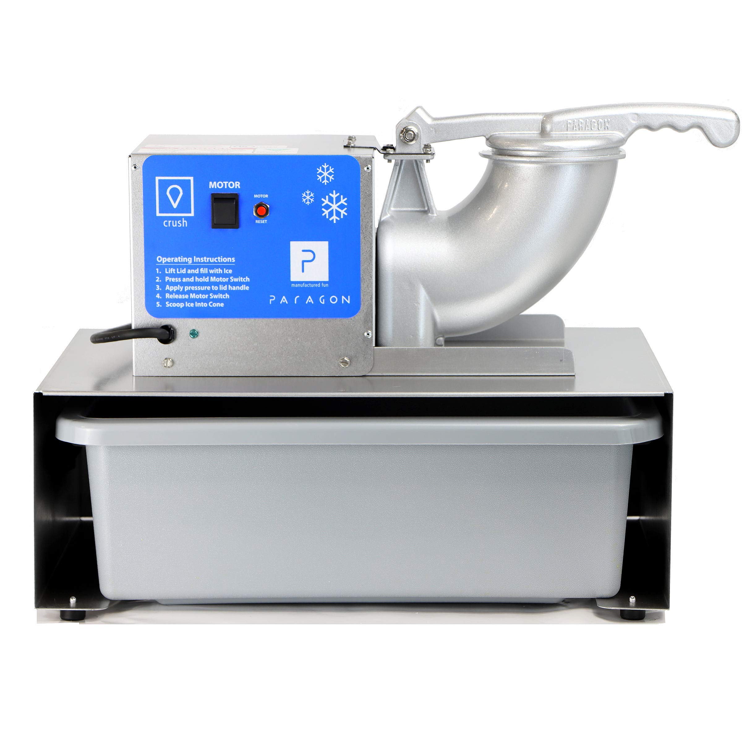 ParagonPort-A-Blast SNO Cone Machine for Professional Concessionaires Requiring Commercial Heavy Duty Snow Cone Equipment 1/3 Horse Power 792 Watts