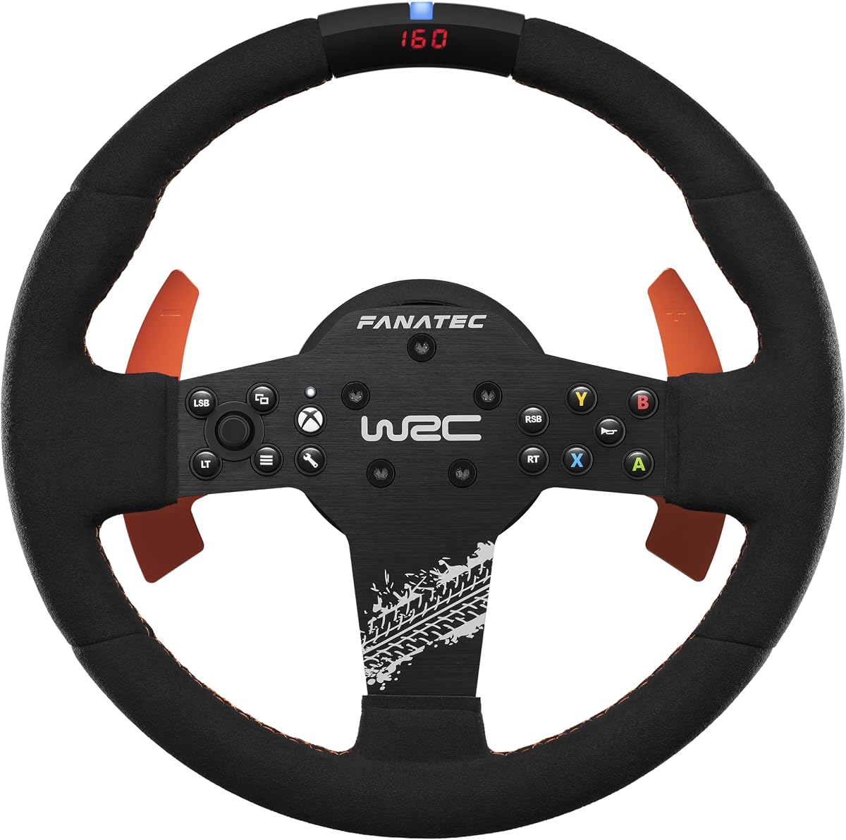 FANATEC CSL Elite Officially Licensed WRC Rally Sim Racing Steering Wheel | Alcantara Grip, RevStripe LED Display, Removable Paddles, Plug-and-Play for PC, Xbox Series X|S, Xbox One