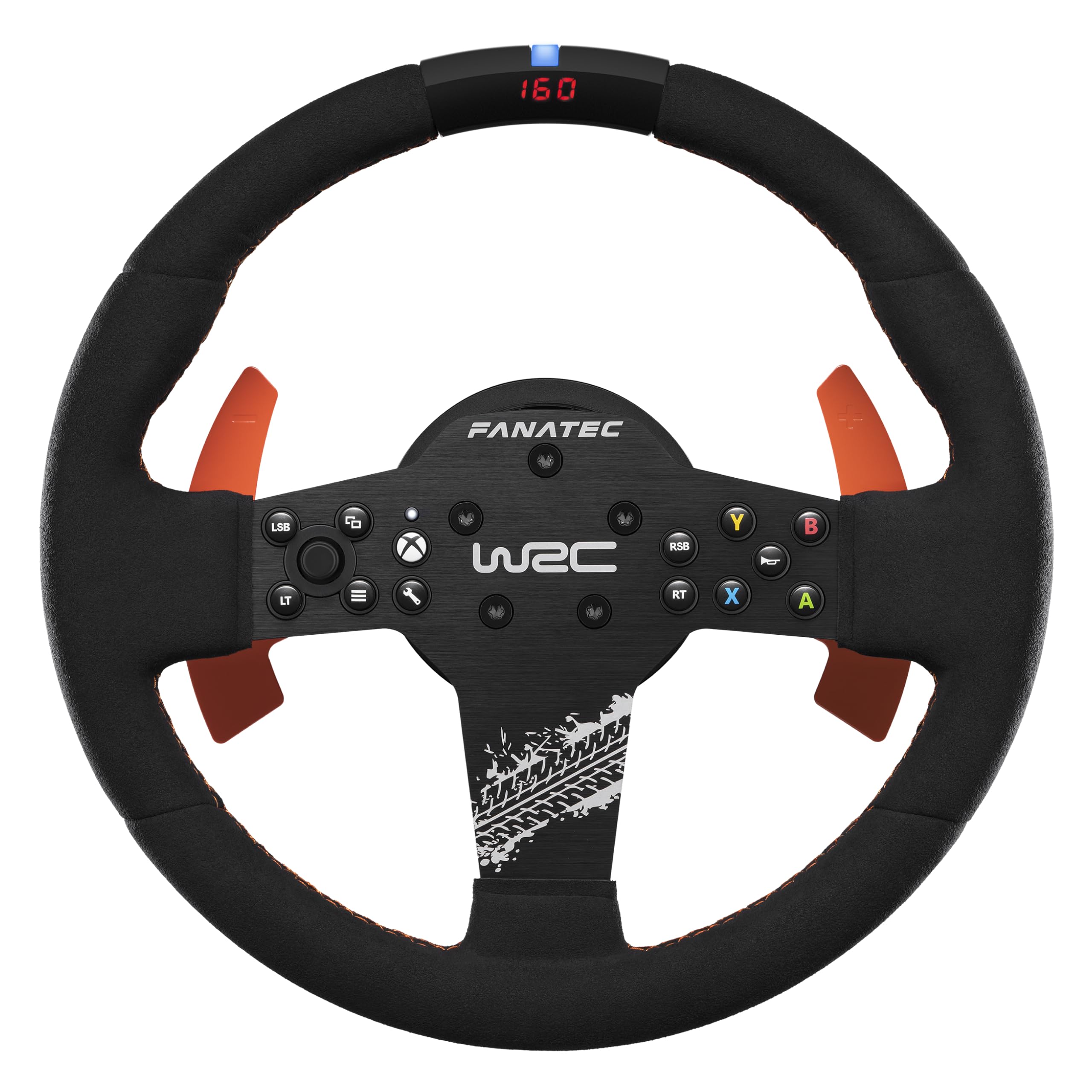 FANATEC CSL Elite Officially Licensed WRC Rally Sim Racing Steering Wheel Alcantara Grip RevStripe LED Display Removable Paddles