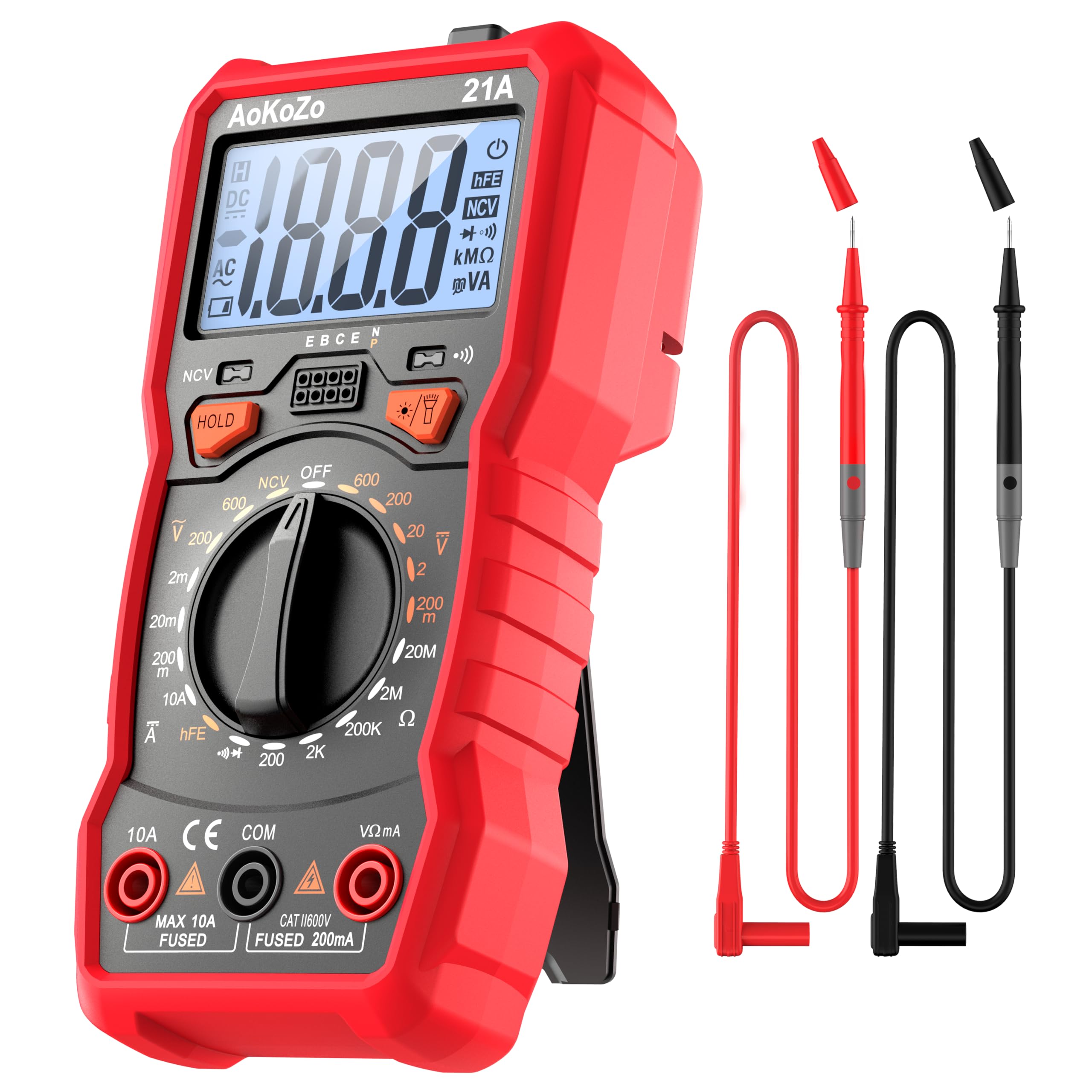 Multimetro Digitale UYIGAO UA973 - Tester TRMS 2000 Conteggi - Misura Tensione, Corrente, Resistenza, Capacit&agrave; - NCV, Test Motore - Portatile Per Auto E Casa