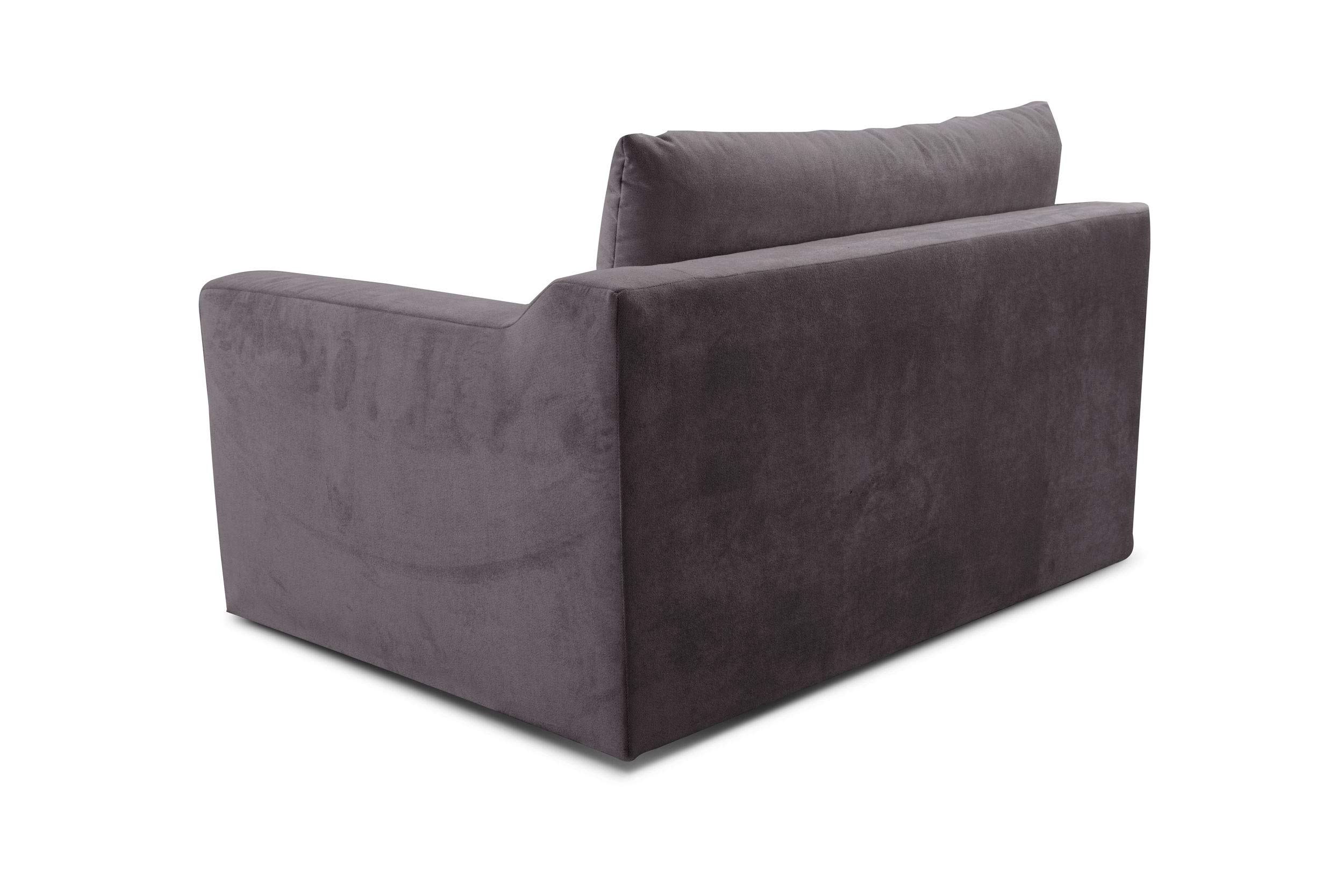 CAVADORE sofá Módulo fionamit Brazo Notebook Derecho/combinables. como rinconera, Big sofá o salón Paisaje/138 x 90 x 112/tejido Gris