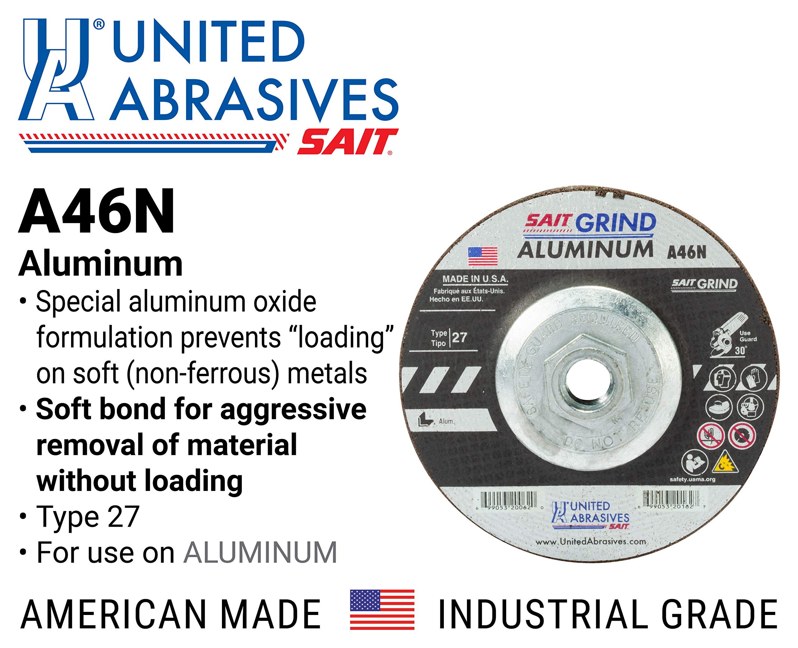 Amazon.com: United Abrasives-SAIT 20088 A46N Aluminum