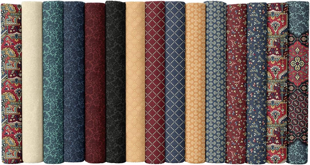 Connecting Threads Print Collection Precut Cotton Quilting Fabric Bundle 2.5" Strips (Oxford Hall)