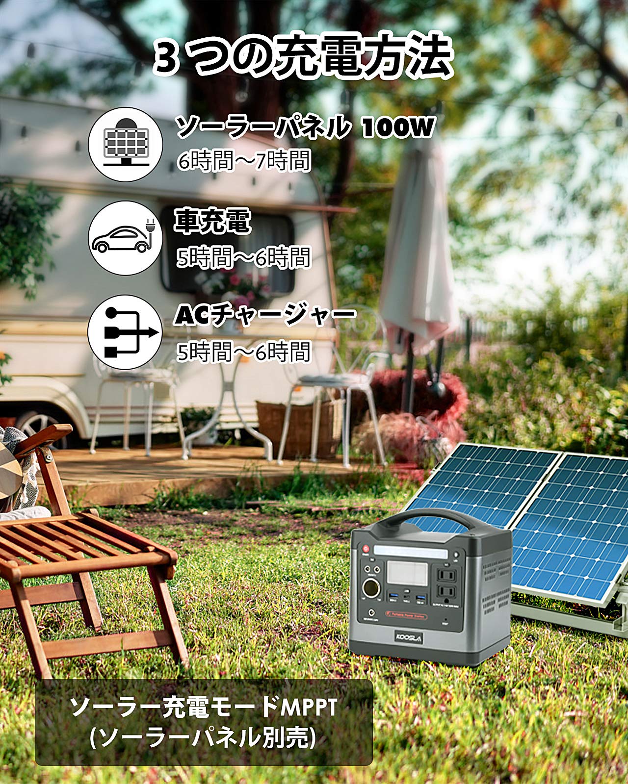 Amazon.co.jp: KOOSLA ポータブル電源 LiFePO4リン酸鉄リチウム電池 