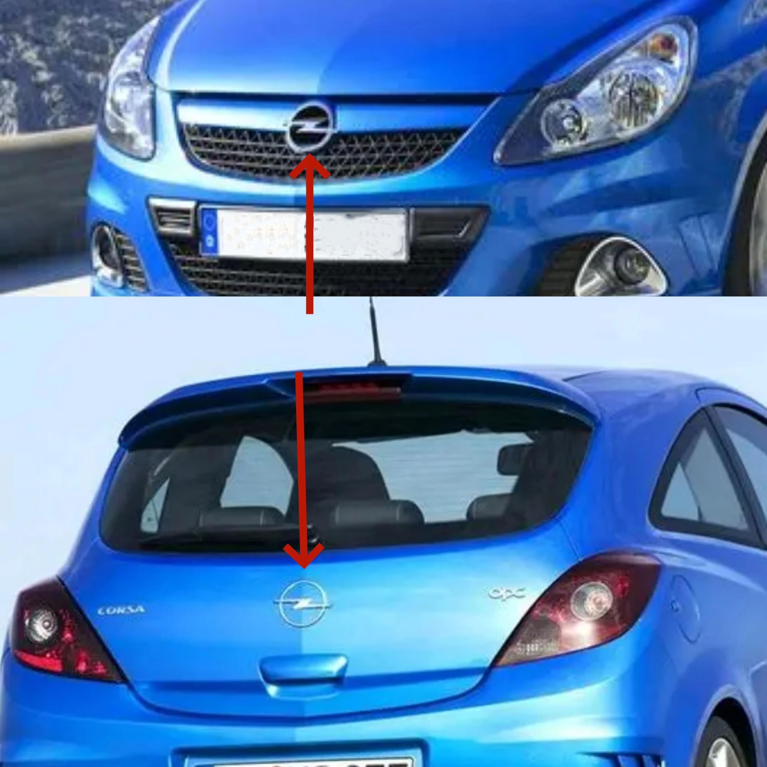 Stemma Auto 3D Per Opel Corsa D, E, F (2011-2024) | Adesivo Anteriore E Posteriore | 128x98 Mm - Foto 6